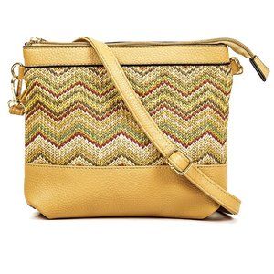 Women's Leather cross body bag with Ethnics design